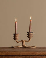 Rope Candleholder by Audoux & Minet, France, 1950's - Lone Fox