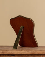 Rope Edge Brass Tabletop Vanity Mirror, Italy, 1950's - Lone Fox