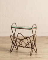 Rope & Glass Magazine Side Table by Auduox Minnet, France, 1960's - Lone Fox