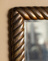 Rope-Twist Gilt Wall Mirror, Italy, Early 20th Century - Lone Fox
