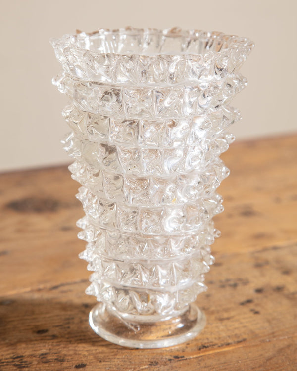Rostrato Murano Blown Glass Vase by Ercole Barovier, Italy, 1940s - Lone Fox