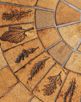 Round Botanical Tile Top Coffee Table by Roger Capron, France, 1965 - Lone Fox