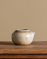 Round Studio Pottery Tea Pot, Signed - Lone Fox