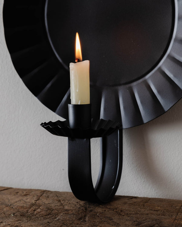 Round Tinner Candle Wall Sconce - Lone Fox