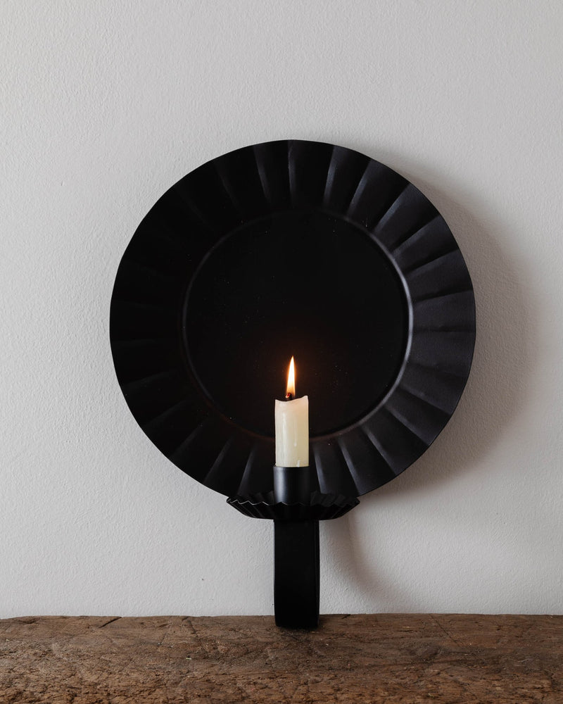 Round Tinner Candle Wall Sconce - Lone Fox