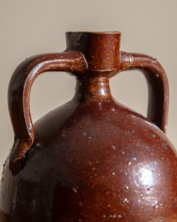 Rust Speckled Stoneware Jug w/ Handles - Lone Fox