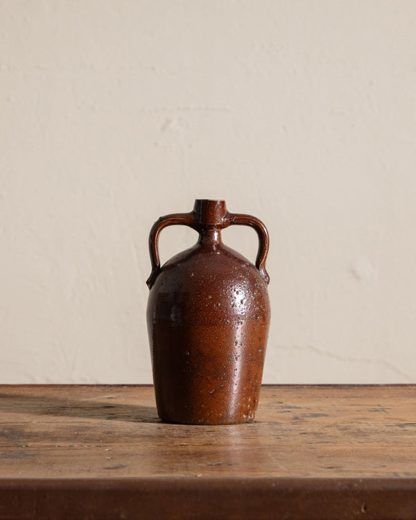 Rust Speckled Stoneware Jug w/ Handles - Lone Fox