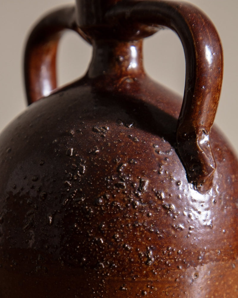 Rust Speckled Stoneware Jug w/ Handles - Lone Fox