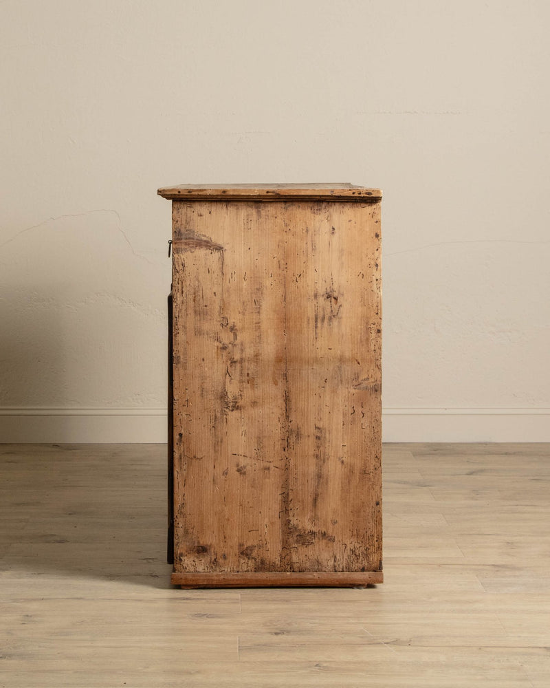 Rustic Aged European Pine Cabinet - Lone Fox