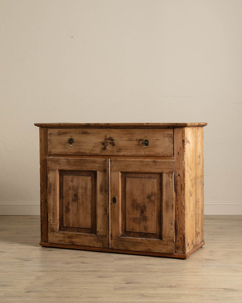 Rustic Aged European Pine Cabinet - Lone Fox
