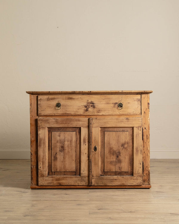 Rustic Aged European Pine Cabinet - Lone Fox