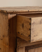 Rustic Aged European Pine Cabinet - Lone Fox