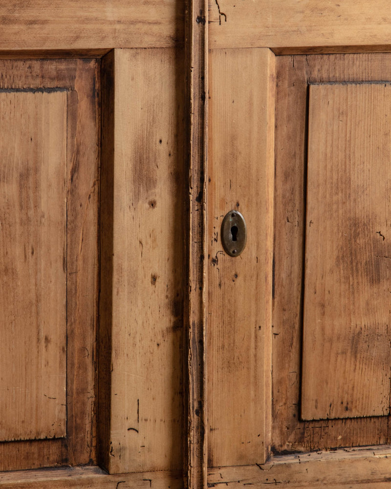 Rustic Aged European Pine Cabinet - Lone Fox