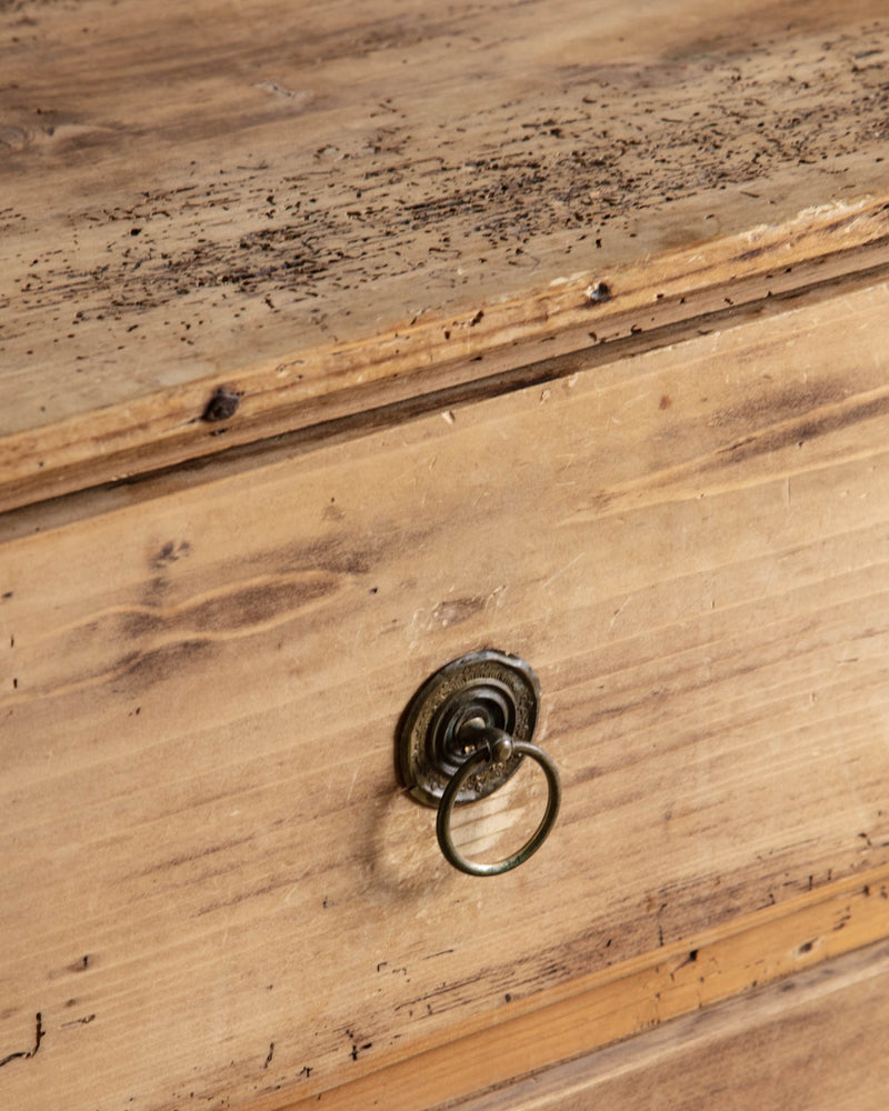 Rustic Aged European Pine Cabinet - Lone Fox