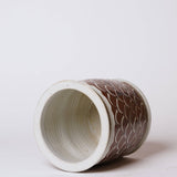 Rustic Copper Glazed Dragon Scale Porcelain Cachepot - Lone Fox