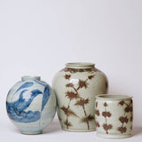 Rustic Copper Glazed Porcelain Bamboo Jar - Lone Fox