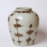 Rustic Copper Glazed Porcelain Bamboo Jar - Lone Fox
