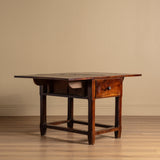 Rustic Drop-Leaf Table w/ Drawers, France, 19th Century - Lone Fox