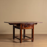Rustic Drop-Leaf Table w/ Drawers, France, 19th Century - Lone Fox