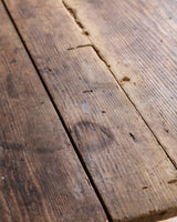 Rustic Farmhouse Table w/ Scalloped Stretcher, Italy, Late 19th Century - Lone Fox