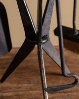 Rustic Hand-Forged Fireplace Tool Set, France, 1930s - Lone Fox