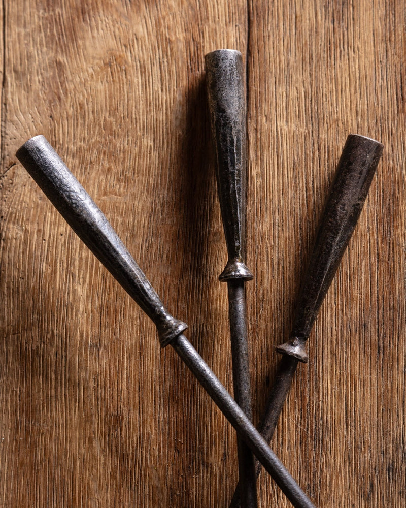 フランスアンティーク ルイ16世スタイル ファイヤーツールセット Rustic Hand-Forged Fireplace Tool Set, France, 1930s – Lone Fox