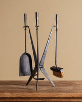 Rustic Hand-Forged Fireplace Tool Set, France, 1930s - Lone Fox