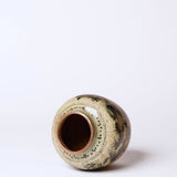 Rustic Porcelain Crane and Deer Round Vase - Lone Fox