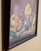 Rustic Vegetable Still Life Oil Painting, Italy, 1970s - Lone Fox