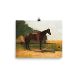 "Saddle Horse in Farm Yard" Art Print - Lone Fox