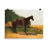 "Saddle Horse in Farm Yard" Art Print - Lone Fox