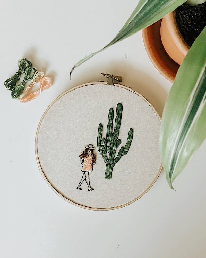 "Saguaro Belle" Embroidery Kit - Lone Fox