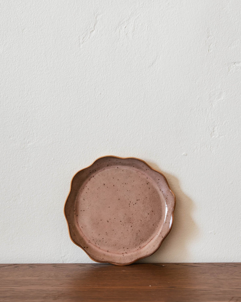 Scalloped Handmade Stoneware Plates - Lone Fox