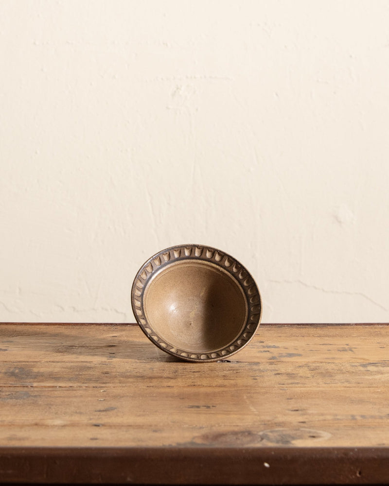 Scalloped Lip Studio Pottery Bowl - Lone Fox