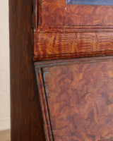 Scandinavian Folk Art Painted Secretary Cabinet, Dated 1916 - Lone Fox