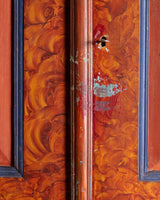 Scandinavian Folk Art Painted Secretary Cabinet, Dated 1916 - Lone Fox