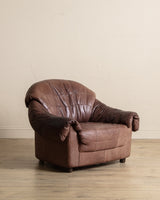 Scandinavian Leather Lounge Chairs, 1970's (2 Available) - Lone Fox