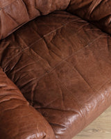 Scandinavian Leather Lounge Chairs, 1970's (2 Available) - Lone Fox