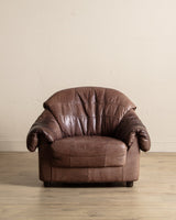 Scandinavian Leather Lounge Chairs, 1970's (2 Available) - Lone Fox