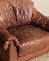 Scandinavian Leather Lounge Chairs, 1970's (2 Available) - Lone Fox