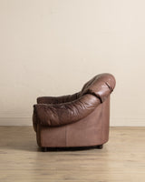 Scandinavian Leather Lounge Chairs, 1970's (2 Available) - Lone Fox