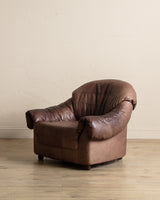 Scandinavian Leather Lounge Chairs, 1970's (2 Available) - Lone Fox