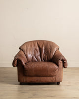 Scandinavian Leather Lounge Chairs, 1970's (2 Available) - Lone Fox