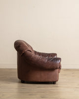 Scandinavian Leather Lounge Chairs, 1970's (2 Available) - Lone Fox
