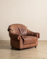 Scandinavian Leather Lounge Chairs, 1970's (2 Available) - Lone Fox