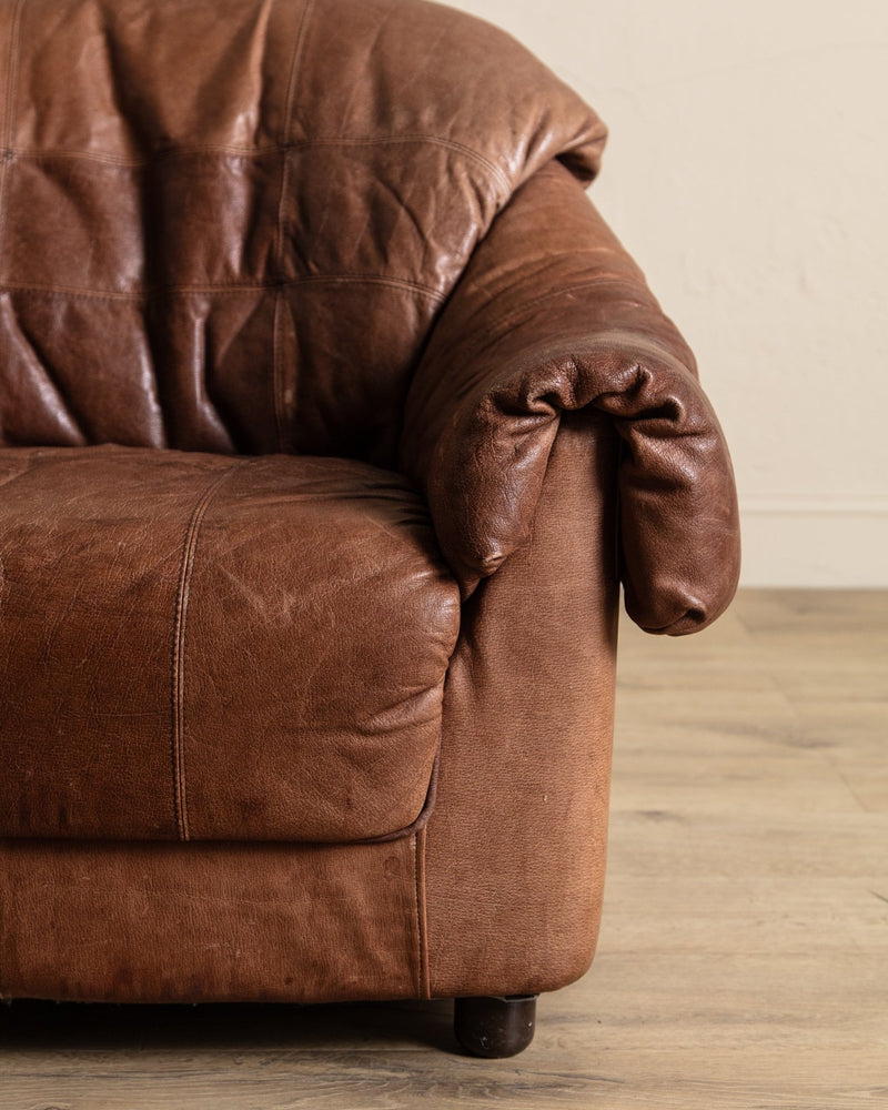 Scandinavian Leather Lounge Chairs, 1970's (2 Available) - Lone Fox