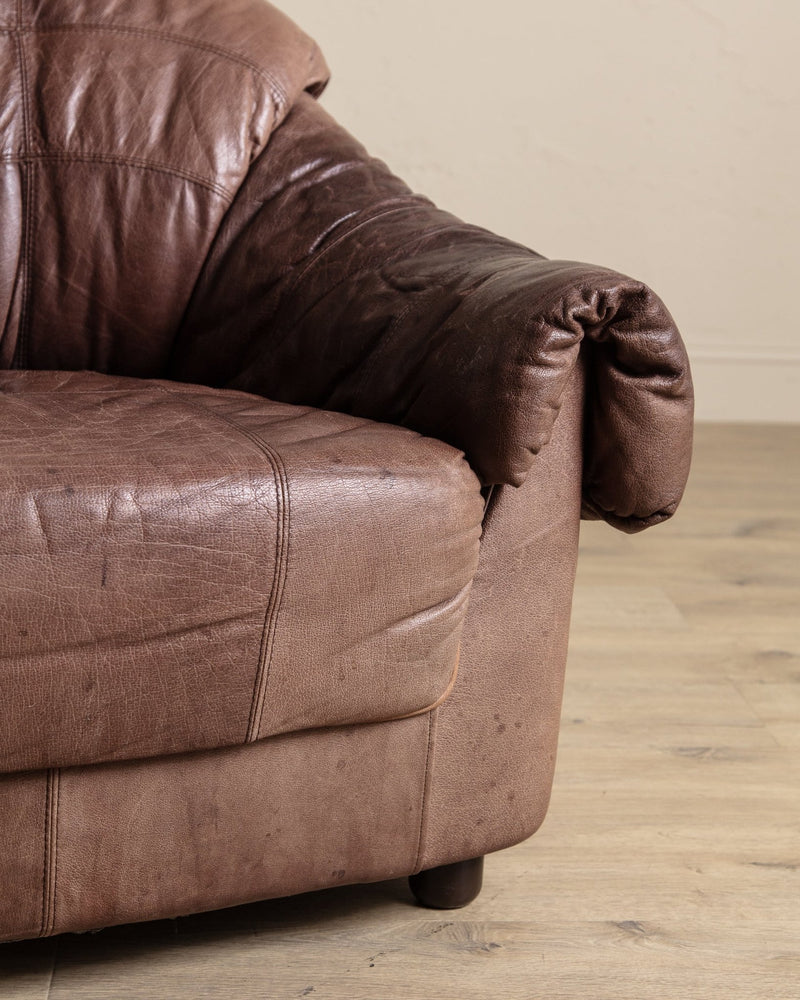 Scandinavian Leather Lounge Chairs, 1970's (2 Available) - Lone Fox