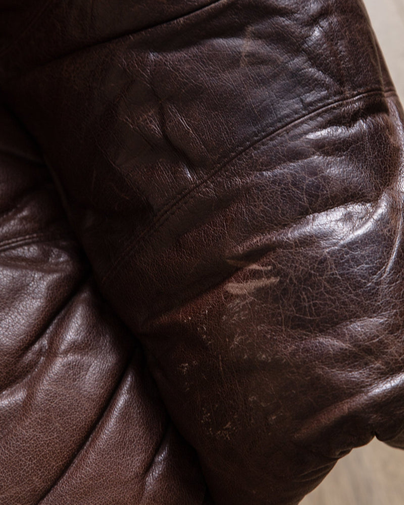 Scandinavian Leather Lounge Chairs, 1970's (2 Available) - Lone Fox