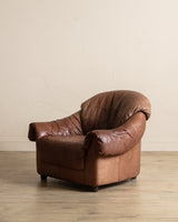 Scandinavian Leather Lounge Chairs, 1970's (2 Available) - Lone Fox