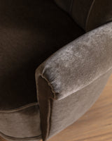 Scandinavian Sculpted Wingback Sofa in Otter Mohair, 1950s (2 available) - Lone Fox